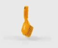 Szczotka z krótką rączką Salmon Hillbrush D5 miękka 254 mm żółta