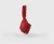 Szczotka z krótką rączką Salmon Hillbrush D5 miękka 254 mm czerwona