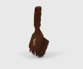 Szczotka z krótką rączką Salmon Hillbrush D4 twarda 254 mm brązowa
