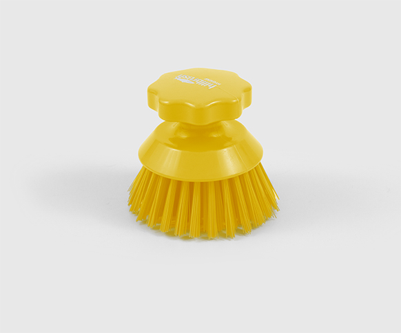 Szczotka ręczna okrągła Salmon Hillbrush ST9Y z  twardym włosiem o długości 100 mm, w kolorze żółtym