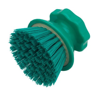 Szczotka okrągła, z twardym włosiem uszczelnionym żywicą Salmon Hillbrush ST9GRES o wysokości 100 mm, w kolorze zielonym