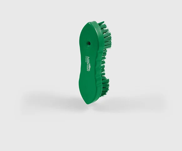 Szczotka ręczna Salmon Hillbrush ST5G z miękko-twardym włosiem, o długości  210 mm, w kolorze zielonym