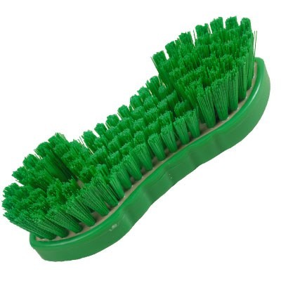 Szczotka ręczna Salmon Hillbrush ST5GRES z podwójny miękko-twardym włosiem, o długości 210 mm, uszczelniona żywicą, w kolorze zielonym