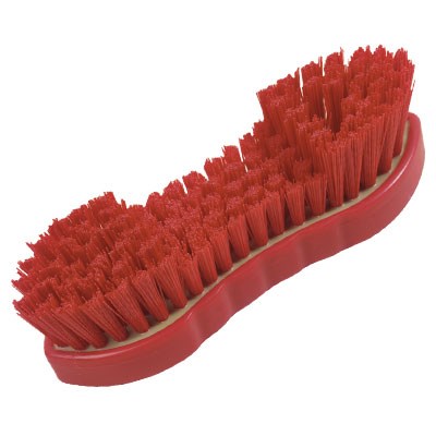 Szczotka ręczna Salmon Hillbrush ST5RRES z podwójny miękko-twardym włosiem, o długości 210 mm, uszczelniona żywicą, w kolorze czerwonym