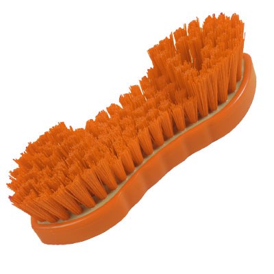 Szczotka ręczna Salmon Hillbrush ST5TRES z podwójny miękko-twardym włosiem, o długości 210 mm, uszczelniona żywicą, w kolorze pomarańczowym