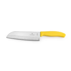 Nóż Victorinox 6.8526.17L8 Santoku żółty 17cm ryflowany