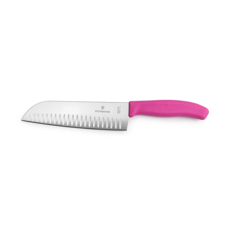 Nóż Victorinox 6.8526.17L5 Santoku różowy 17 cm ryflowany