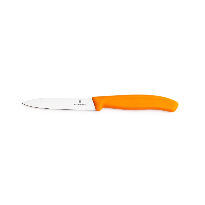 Nóż do warzyw Victorinox 6.7706.L119 - 10 cm prosty pomarańczowy