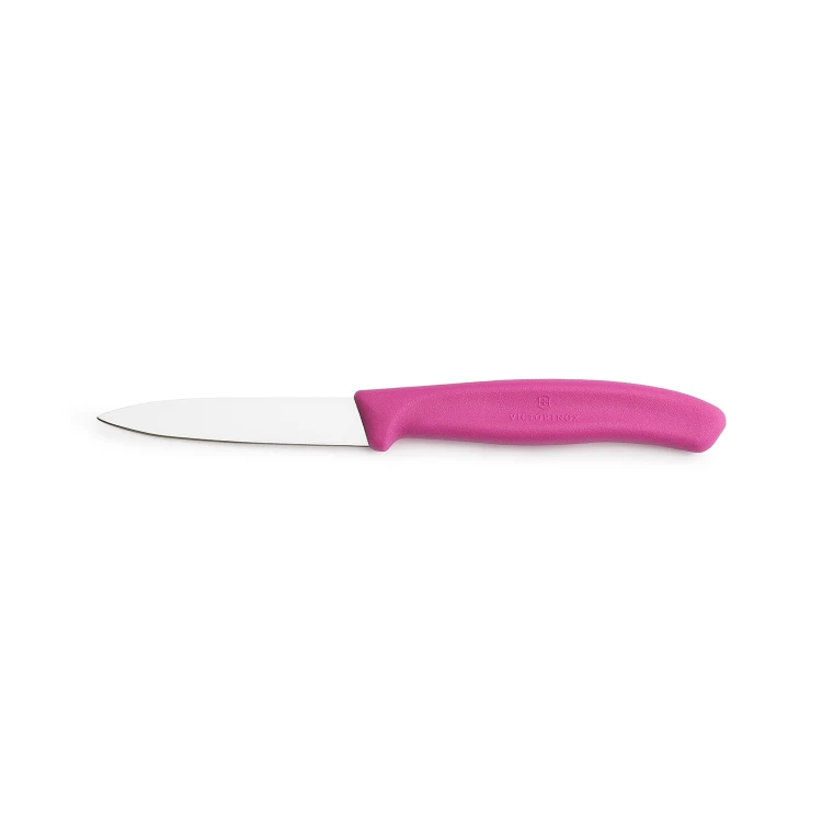 Nóż do obierana warzyw i owoców Victorinox 6.7606.L115 - 8 cm prosty różowy