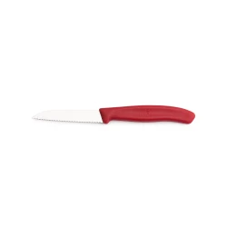 Nóż do warzyw Victorinox 6.7431 - 8 cm prosty z ząbkami czerwony