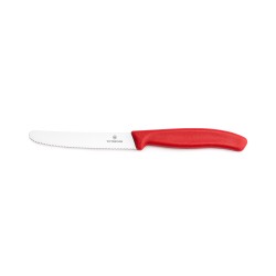 Nóż do warzyw Victorinox 6.7831.C1 - 11 cm prosty z ząbkami czerwony