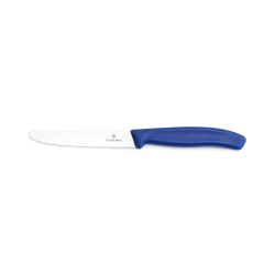 Nóż do warzyw Victorinox 6.7832.C1 - 11 cm prosty z ząbkami niebieski