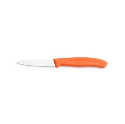 Nóż do warzyw i owoców Victorinox  6.7639.C1 - 8 cm prosty ząbkowany pomarańczowy