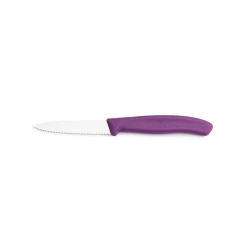 Nóż do warzyw i owoców Victorinox  6.7635.C1 - 8 cm prosty ząbkowany fioletowy
