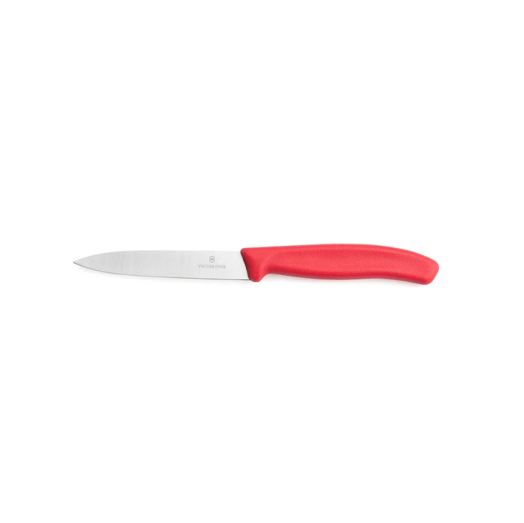 Nóż do warzyw i owoców Victorinox 6.7701.C1 - 10 cm prosty czerwony