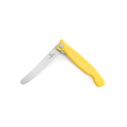 Nóż do warzyw składany Victorinox 6.7838.FC1 - 11 cm z ząbkami żółty