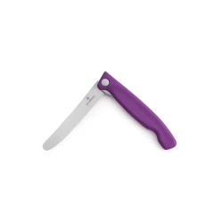 Nóż do warzyw składany Victorinox 6.7835.FC1 - 11 cm z ząbkami fioletowy