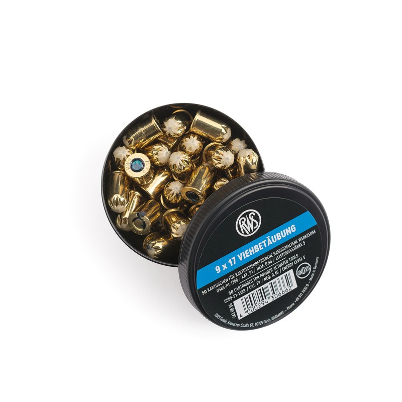 Naboje do aparatu ubojowego 9x17 mm 50 szt. niebieskie