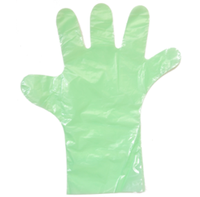 Rękawice foliowe jednorazowe długie 38 cm zielone 100 szt. 