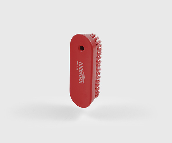 Szczotka do paznokci Salmon Hillbrush NA4R 122 mm twarde włosie czerwona