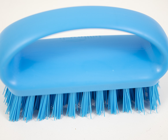 Szczotka ręczna z uchwytem Salmon Hillbrush ST15B 122 mm twarde włosie niebieska