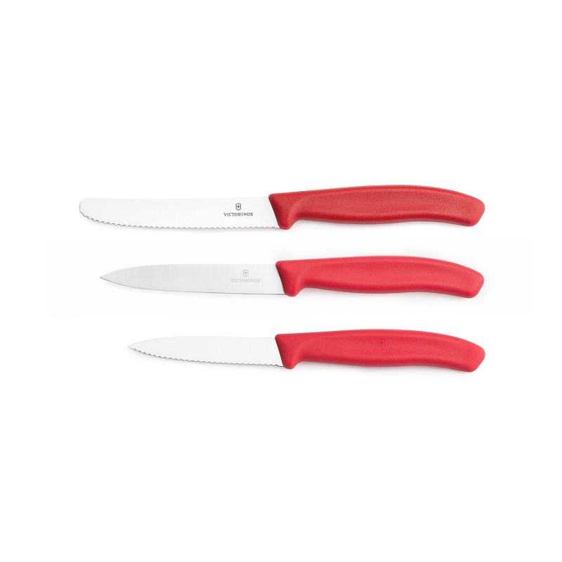 Zestaw 3 noży kuchennych Victorinox 6.7111.34C1 czerwony