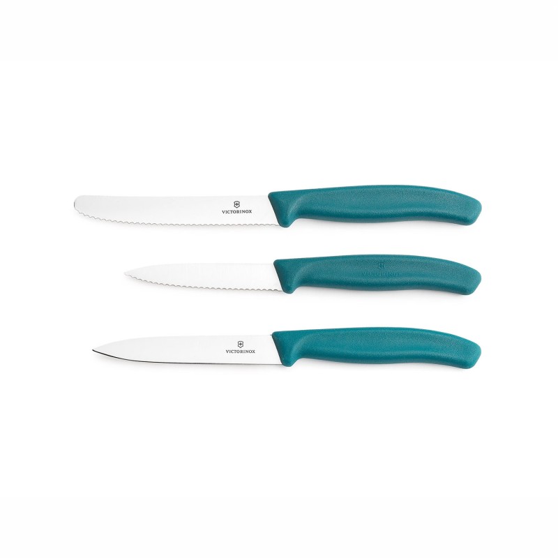 Zestaw 3 noży kuchennych Victorinox 6.7114.34C1 zielony