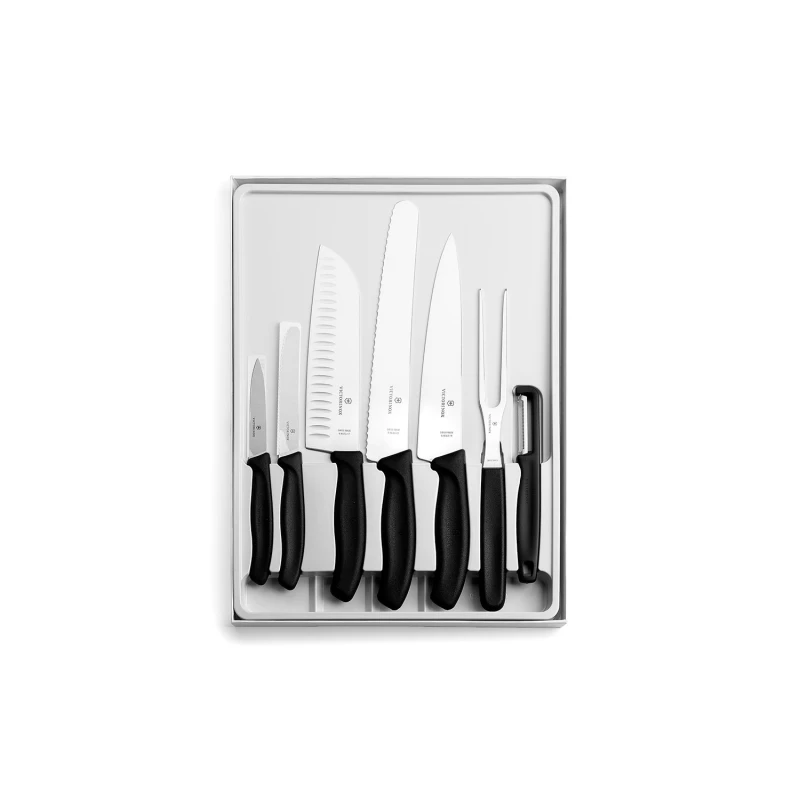 Zestaw noży kuchennych i obieraczka Victorinox 6.7133.71G czarny 
