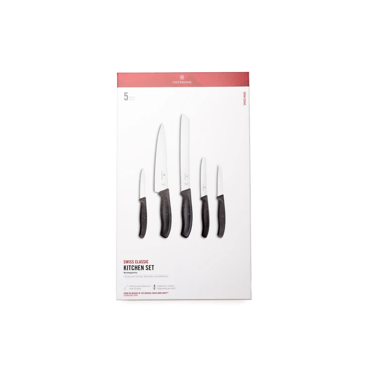 Zestaw noży kuchennych Victorinox 6.7133.5G - 5 szt. czarny